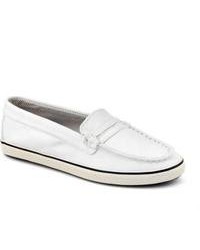 White Canvas Driving Shoes