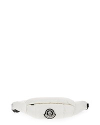 Moncler Legere Logo Water Repellent Down Puffer Belt Bag In White At Nordstrom