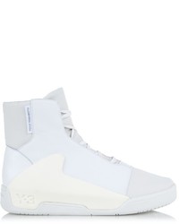 Y-3 Hayworth High Top Canvas And Leather Trainers