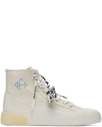 Off-White Mid Top Vulcanized Sneakers