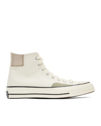 Converse Off White And Green Alt Exploration Chuck 70 Hi Sneakers