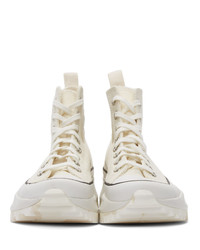 Converse Off White Marble Run Star Hike High Sneakers