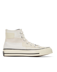 Converse Off White Patchwork Chuck 70 High Sneakers