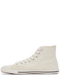 Palm Angels Off White Vulcanized High Top Sneakers