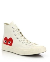 Comme des Garcons Play Peek A Boo Canvas Sneakers