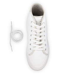 Rag & Bone Standard Issue Canvas High Top Sneaker Whitesilver
