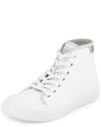 Rag & Bone Standard Issue Canvas High Top Sneaker Whitesilver