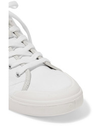Rag & Bone Standard Issue Leather Trimmed Canvas High Top Sneakers