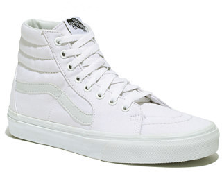 vans white high top sneakers