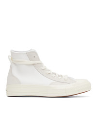 Converse White And Grey Final Club Chuck 70 High Sneakers