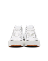 Stella McCartney White Canvas Logo Sneakers