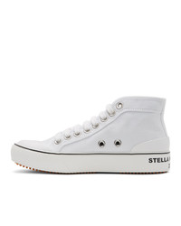 Stella McCartney White Canvas Logo Sneakers
