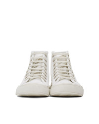 Saint Laurent White Canvas Malibu Sneakers