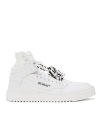 Off-White White Canvas Off Court 30 High Top Sneakers