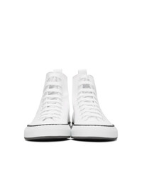 Common Projects White Canvas Tournat High Top Sneakers