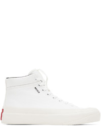 Hugo White Dyer High Top Sneakers