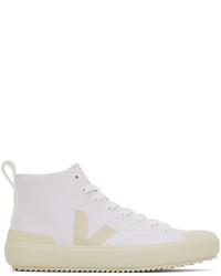 Veja White Off White Canvas Nova High Top Sneakers