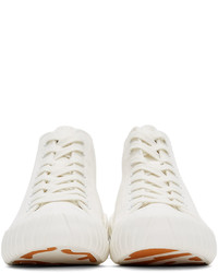Kenzo White Tiger Crest High Top Sneakers
