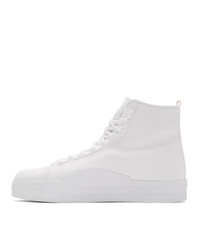 Y-3 White Yuben Mid Sneakers