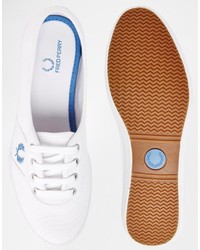 Fred Perry Aubrey Canvas White Sneakers
