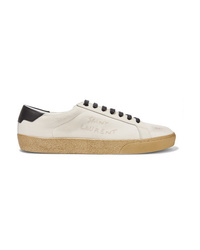 Saint Laurent Court Classic Med Distressed Canvas Sneakers