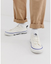 Diesel Logo Canvas Trainers In White