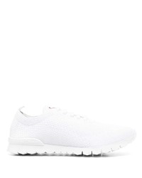 Kiton Logo Embroidered Knitted Sneakers