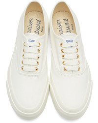 MAISON KITSUNE Maison Kitsun White Canvas Sneakers