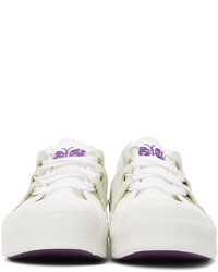 Needles Off White Grey Asymmetric Ghillie Low Sneakers