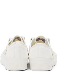 Needles Off White Grey Asymmetric Ghillie Low Sneakers