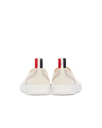 Thom Browne Off White Heritage Vulcanized Sneakers