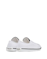 Prada Pointed Toe Low Top Sneakers