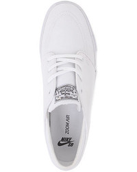 Nike Sb Zoom Stefan Janoski Canvas White On White Shoes