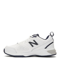 New Balance White And Navy 623v3 Sneakers