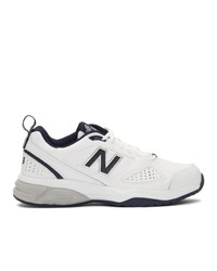 New Balance White And Navy 623v3 Sneakers