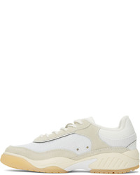 A.P.C. White Beige Andrea Court Sneakers