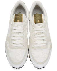 Valentino White Camo Rockrunner Sneakers