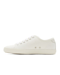 Rag and Bone White Canvas Court Sneakers