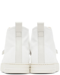 Dunhill White Canvas Court Sneakers