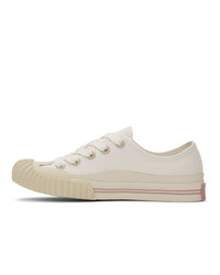 Acne Studios White Canvas Logo Patch Sneakers