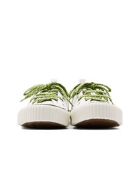 Lanvin White Canvas Logo Sneakers