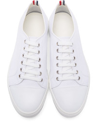 Moncler Gamme Bleu White Canvas Sneakers