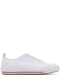Moncler Gamme Bleu White Canvas Sneakers