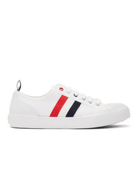 Thom Browne White Canvas Trainer Sneakers