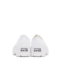 Converse White Chuck Taylor Lugged Ox Low Sneakers