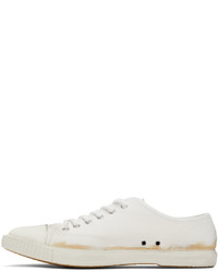 Maison Margiela White Cotton Plimsoll Low Sneakers