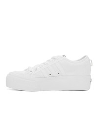 adidas Originals White Nizza Platform Sneakers