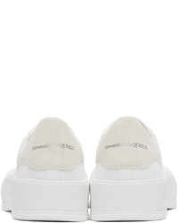 Alexander McQueen White Off White Deck Plimsoll Sneakers