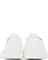Undercover White Raw Edge Sneakers