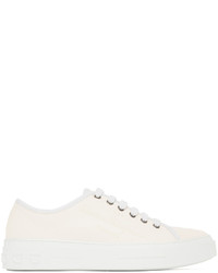 Salvatore Ferragamo White Recycled Cotton Sneakers